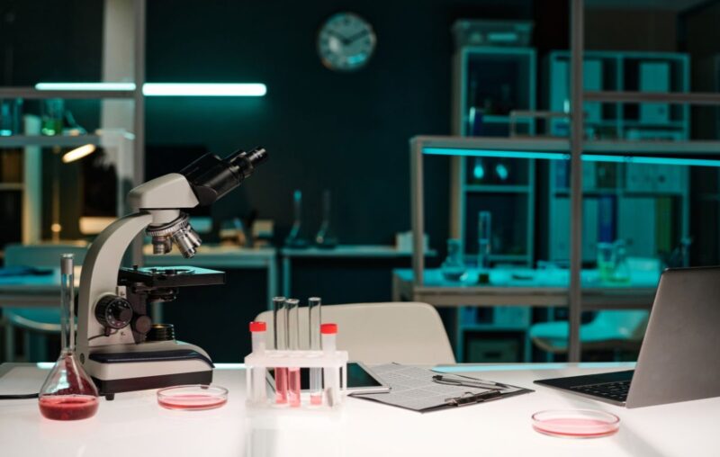 Modern laboratory equipped with advanced research and development facilities.